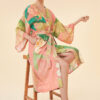 Delicate Tropical Kimono Gown – Candy