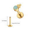 Waterproof Gold Opal 8mm Labret (Single)