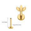 Waterproof Gold Petal 8mm Labret