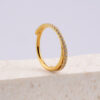 Waterproof Gold Layered Gem Ring (Ear)