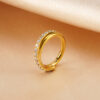 Waterproof Gold Layered Gem Ring (Ear)