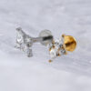 Waterproof Gold Crystal Star 8mm Labret (Single)