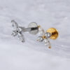 Waterproof Gold Crystal Petal 8mm Labret (Single)