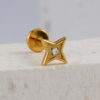 Waterproof Gold Star 8mm Labret (single)