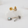 Waterproof Gold Crystal 8mm Labret