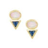 Opal And Cobalt Blue Crystal Studs