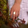 Waterproof Mother of Pearl Ripple Ring