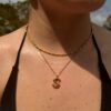 Waterproof Smooth Initial Necklace  (A, C, E, I, J, K, l, M, S)