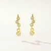 Elegant Drop Bezel Set Crystal Studs