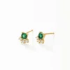 Vintage-Style Emerald Green And Clear Crystal Studs