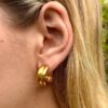 Waterproof Chunky Ribbed Stud Hoops