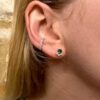 Vintage-Style Emerald Green And Clear Crystal Studs