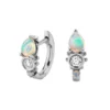 Teardrop Opal And Zircon Huggies