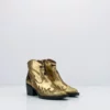 Nemonic Gold Ankle Boots