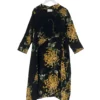 One Hundred Stars Chrysanthemum Black Asymmetric Dress