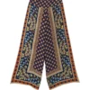 One Hundred Stars Moorish Blue Crepe Palazzo Pants