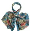 One Hundred Stars Primula Teal Wool Scarf