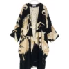 One Hundred Stars Stork Black Velvet Grande Kimono