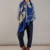 One Hundred Stars Stork Royal Blue Wool Scarf