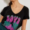 Five Jeans Night Black Forest Love T-Shirt