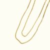 Waterproof Double Layering Necklace – Rope and Box Chain