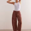 Free People Emperador Mid-Rise Cord Barrel Jeans