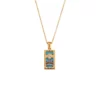 Waterproof Turquoise The Sun Necklace