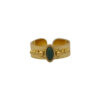 Waterproof Green Gem Ornate Ring