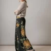 One Hundred Stars Stork Black Crepe Palazzo Pants