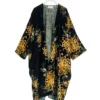 One Hundred Stars Chrysanthemum Black Velvet Grande Kimono