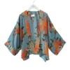 One Hundred Stars Chrysanthemum Grey Kimono