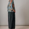 One Hundred Stars Chrysanthemum Grey Kimono