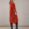 One Hundred Stars Dragon Rust Asymmetric Dress