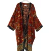 One Hundred Stars Dragon Rust Velvet Grande Kimono