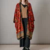 One Hundred Stars Dragon Rust Velvet Grande Kimono