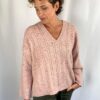 B Young Nata Pale Mauve Melange V-Neck Jumper