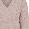 B Young Nata Pale Mauve Melange V-Neck Jumper