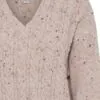 B Young Nata Pale Mauve Melange V-Neck Jumper