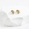 Waterproof Double Gem Studs