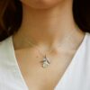 Lucy Sylvester Silver Hawthorn Leaf Necklace