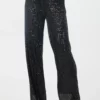 Suzy D Kinslee Black Sequin Palazzo Pants