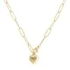 Waterproof Paperclip Heart Necklace