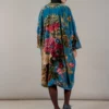 One Hundred Stars Primula Teal Grande Kimono