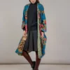 One Hundred Stars Primula Teal Grande Kimono