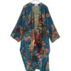 One Hundred Stars Primula Teal Grande Kimono