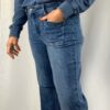 Red Button Used Stone Colette Patch Pocket Jeans