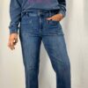 Red Button Used Stone Colette Patch Pocket Jeans