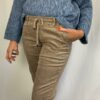 Red Button Light Taupe Tessy Cord Joggers