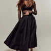 Free People Black Emilia Full Skirt