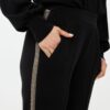 Esqualo Black Lurex Tape Trousers